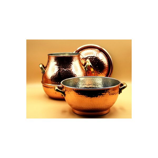 Couscoussier en cuivre martelé