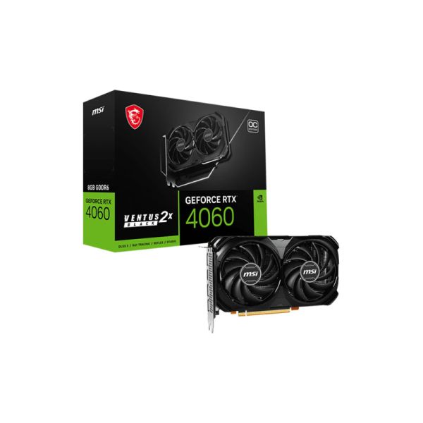 CARTE GRAPHIQUE MSI GEFORCE RTX 4060 VENTUS 2X BLACK 8G OC