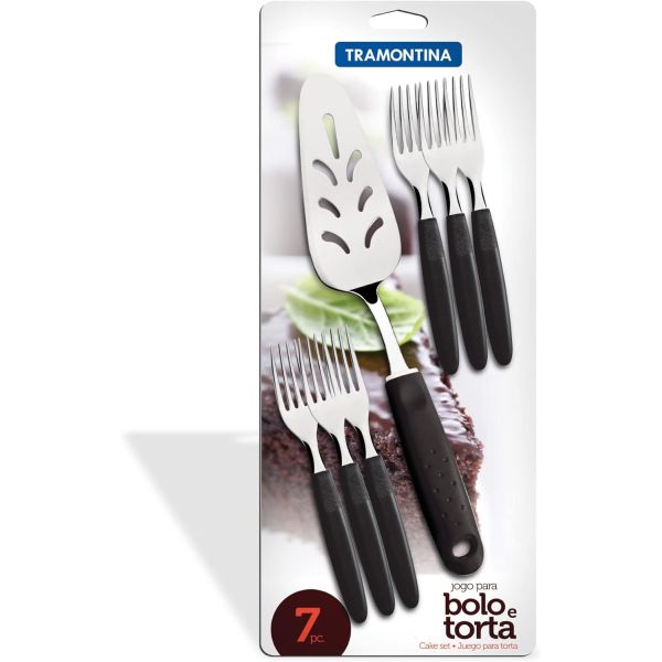 Tramontina Cake Server + Fork 7pcs