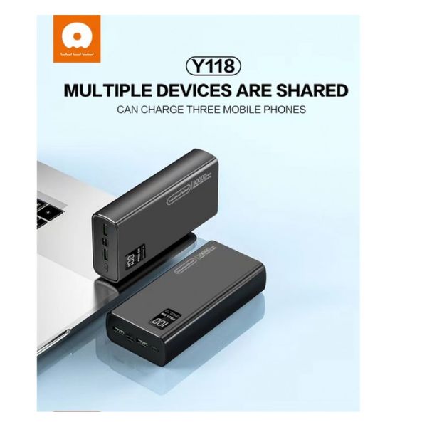 WUW Y118 Power Bank 30000mAh PD20W +...
