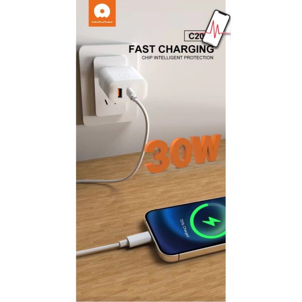 WUW C208 Chargeur Mural Ultra Rapide...