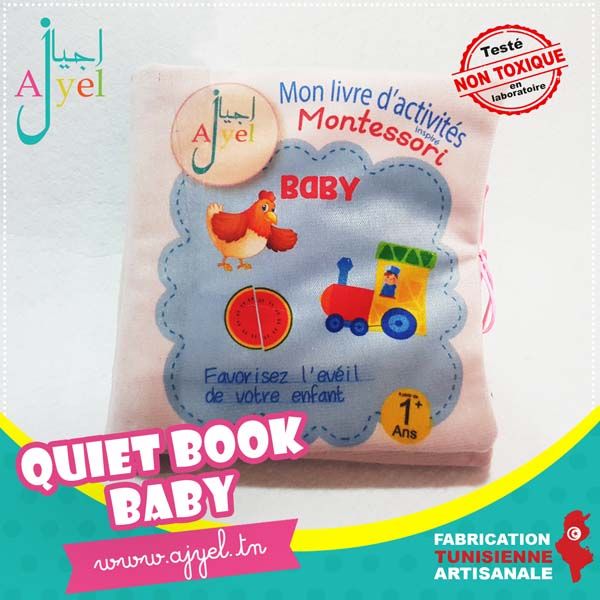 Quiet Book Baby: Livre en tissu avec de nombreuses...