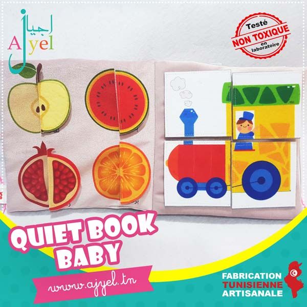 Quiet Book Baby: Livre en tissu avec...