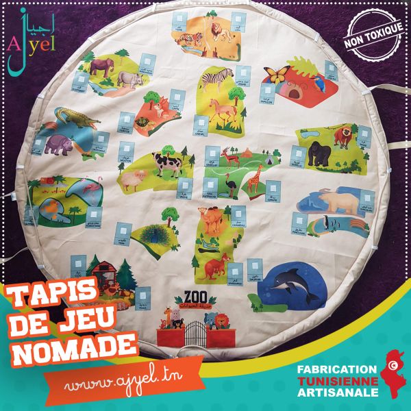 Tapis de jeu nomade : l'univers des animaux 2