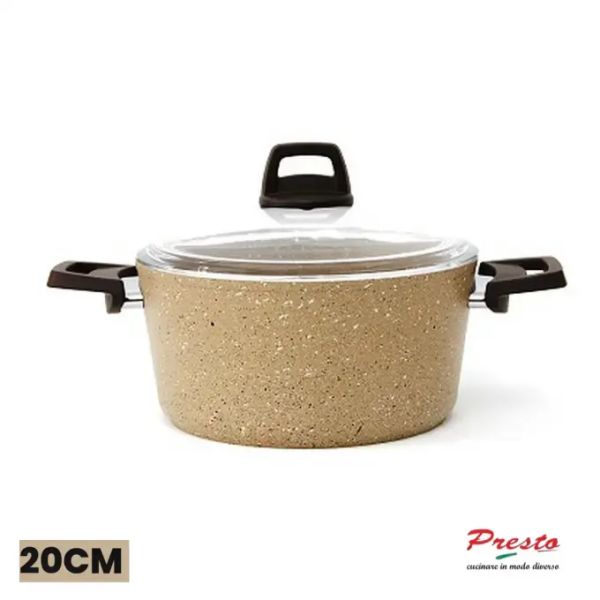 Presto Batterie de cuisine 7 pièces - Granite - Beige 2