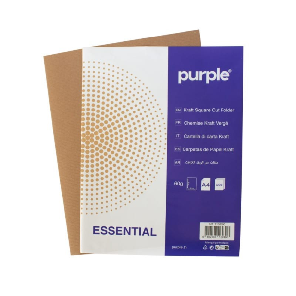 Chemise Kraft Paquet de 200Pcs A4 Purple