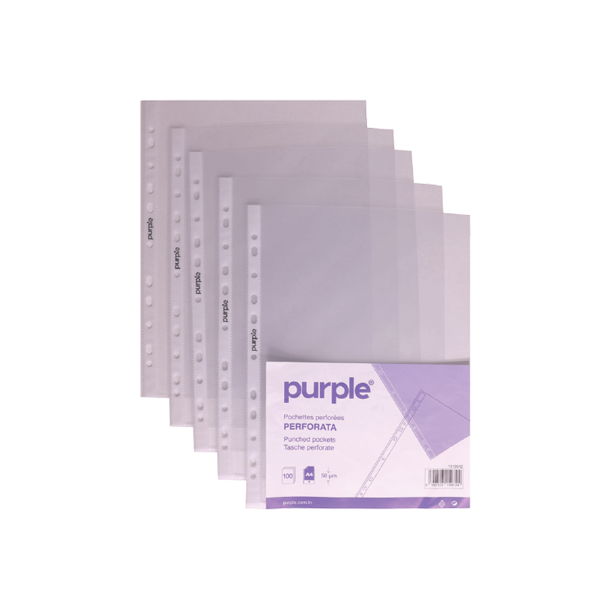 Paquet de 50 Pochettes Perforées 80Mic