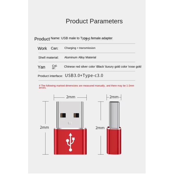 Adaptateur USB 3.0 USB mâle vers...