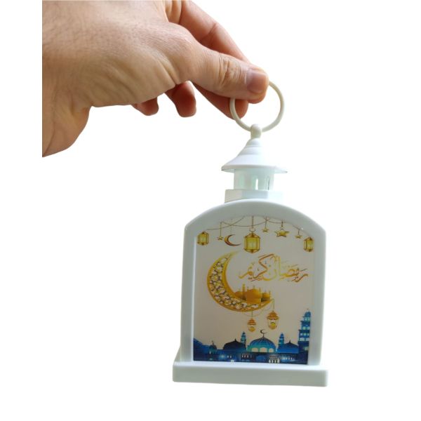 فانوس مضيء أبيض 	