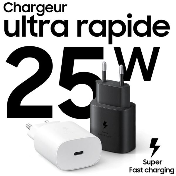 Chargeur Samsung ultra rapide 25W