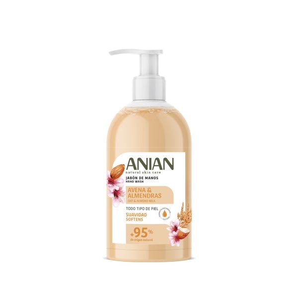 ANIAN Savon pour les mains à l'avoine et aux amandes 500 ml