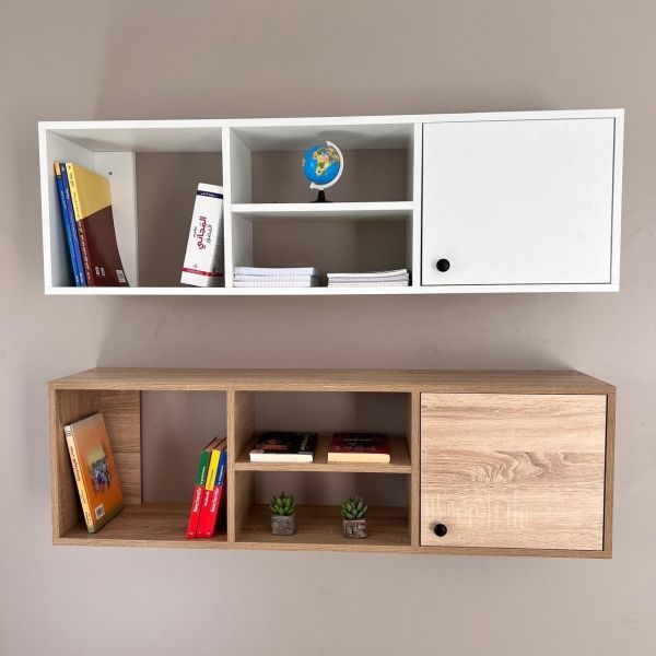 Rangement en bois suspendu