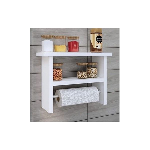 Etagère à épices avec support rouleau papier