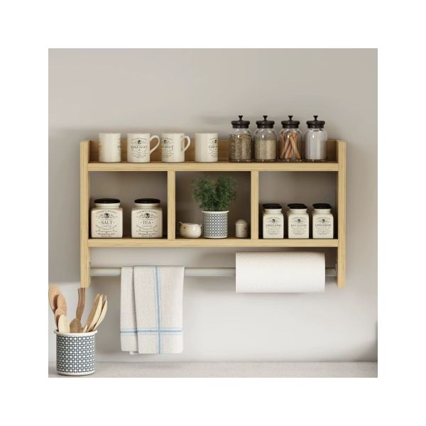 Etagère à épices avec support rouleau papier