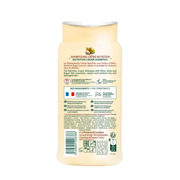Shampooing Crème Olive Karité Argan...