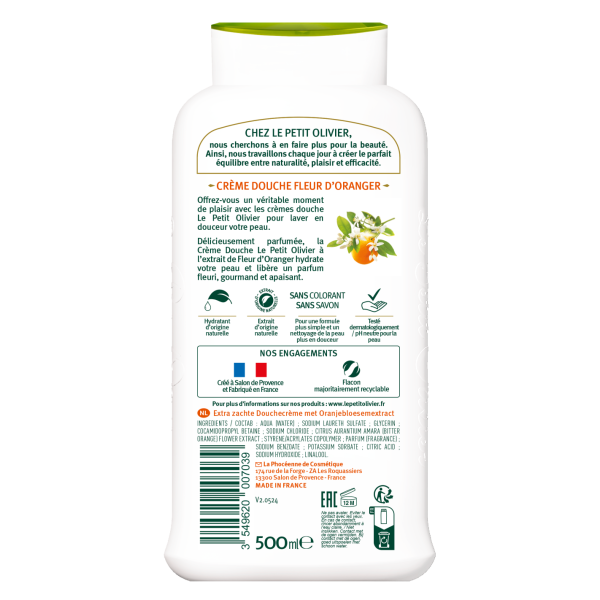 Crème Douche Fleur d''Oranger - 500ml