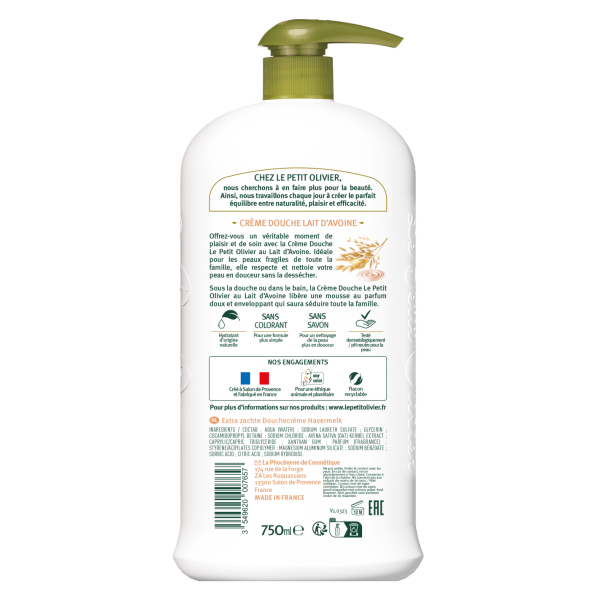 Crème Douche Lait d''Avoine - 750ml
