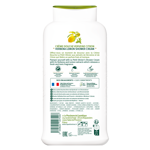 Crème Douche Verveine Citron - 500ml