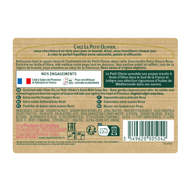 2 Savonnettes Extra Douces Rose - 2x100g