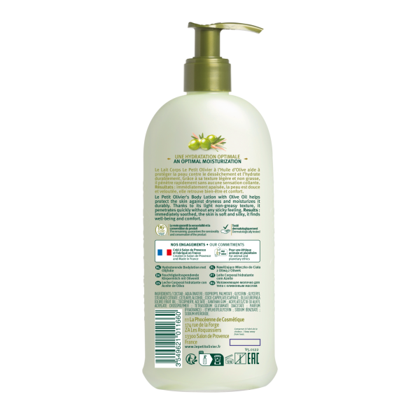 Lait Corps Hydratant - Huile d''Olive...