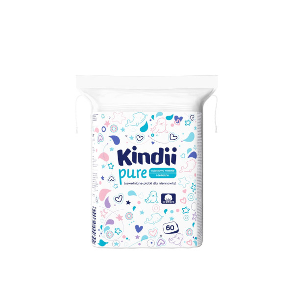 Cleanic Kindii – Cotons rectangulaires pour bébé – 60 pièces