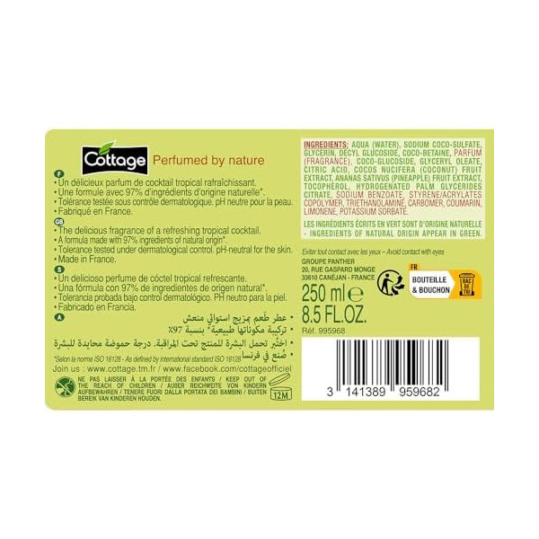 Gel Douche Lait Hydratant Cottage –...