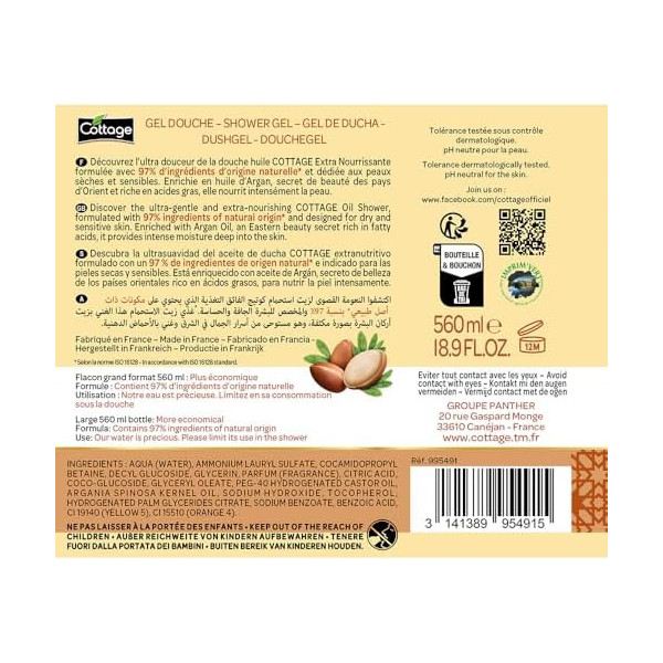 Huile de Douche Précieuse Cottage –...