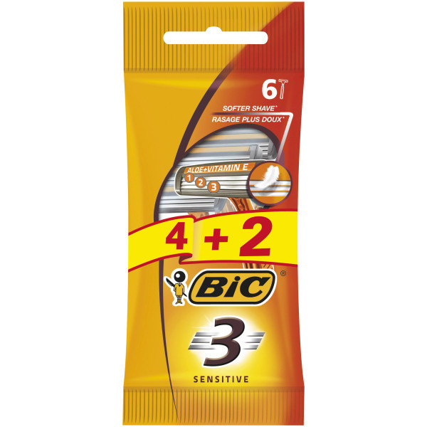 BIC 3 Sensitive - Rasoirs jetables...