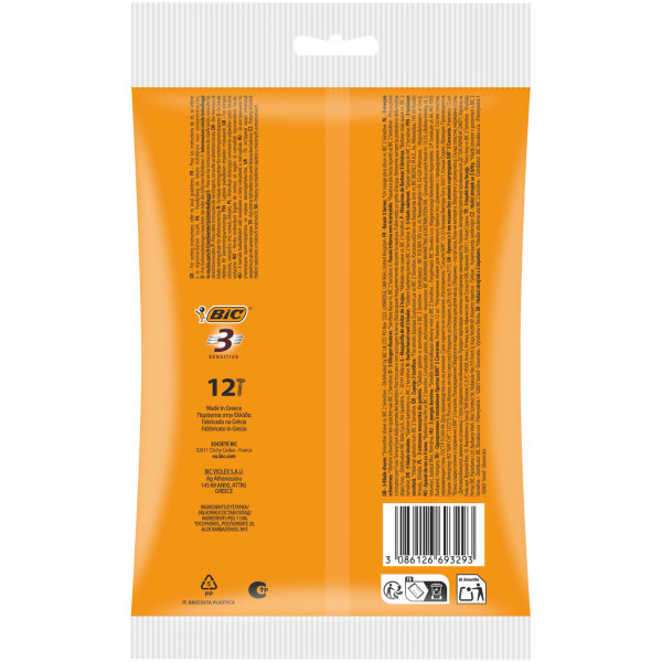 BIC 3 Sensitive - Rasoirs jetables...