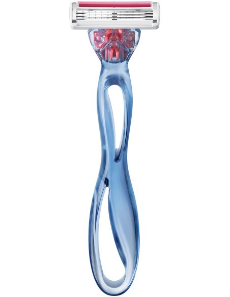 BIC Click 3 Soleil Sensitive Rasoirs  Système pour Femme - Boîte de 1 Manche + 4 Recharges