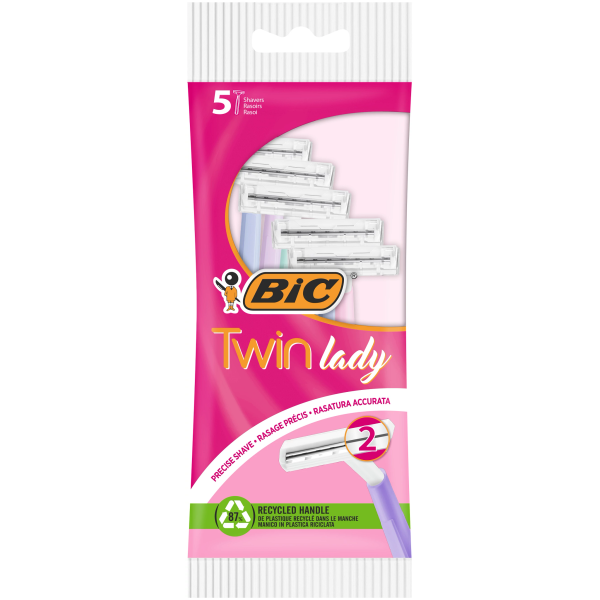 BIC Twin Lady Rasoirs Jetables - Pochette de 5