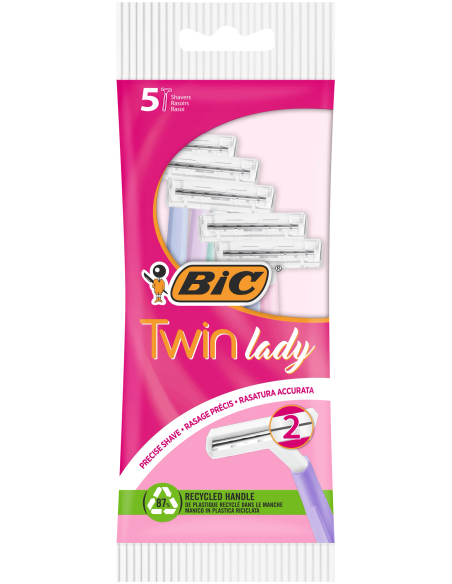 BIC Twin Lady Rasoirs Jetables - Pochette de 5