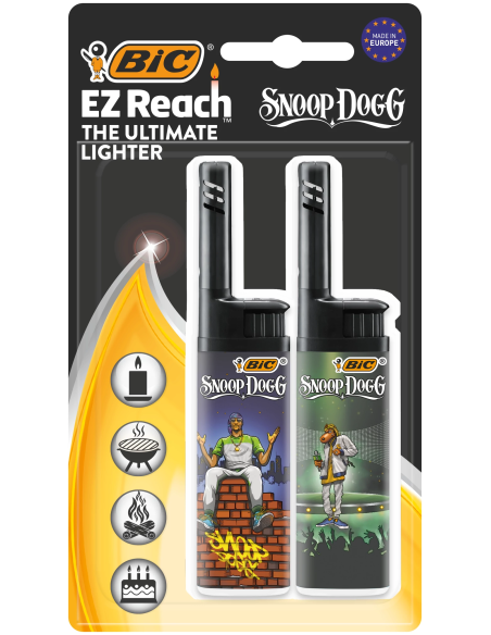 BIC EZ Reach Briquet Multi-Usages - Pack de 2, Couleur Assortie