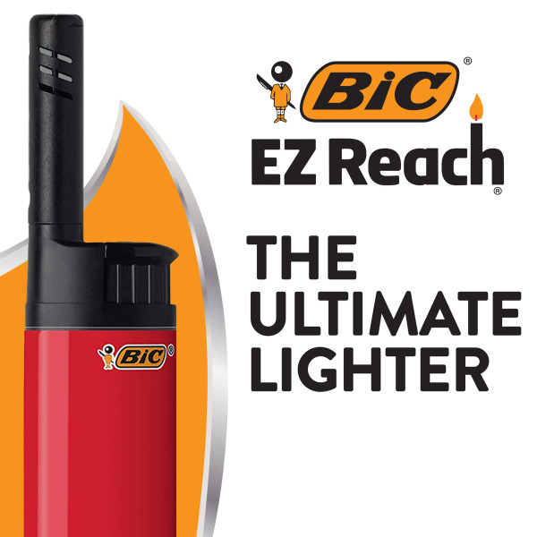 BIC EZ Reach Briquet Multi-Usages - Pack de 2, Couleur Assortie