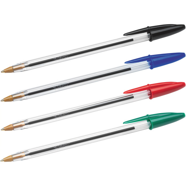BIC Cristal Original Stylos-Bille Pointe Moyenne, Vert, Boîte de 50 2