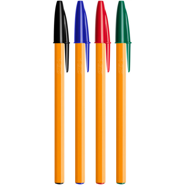 BIC Orange Stylos-Bille Pointe Fine (0,8 mm) - Vert, Boîte de 20