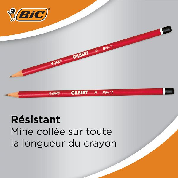BIC Gilbert Crayons à Papier - HB, Boîte de 12