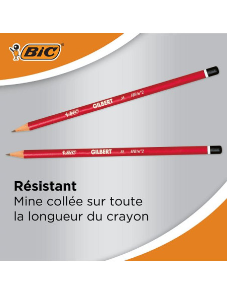 BIC Gilbert Crayons à Papier - HB, Boîte de 12