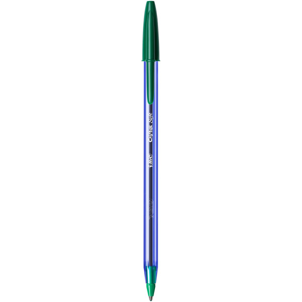 BIC Cristal Soft Stylos-Bille Pointe Large - Vert, Boîte de 50