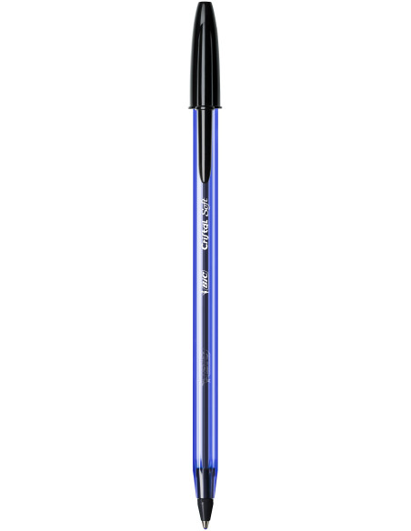 BIC Cristal Soft Stylos-Bille Pointe Large - Noir, Boîte de 50