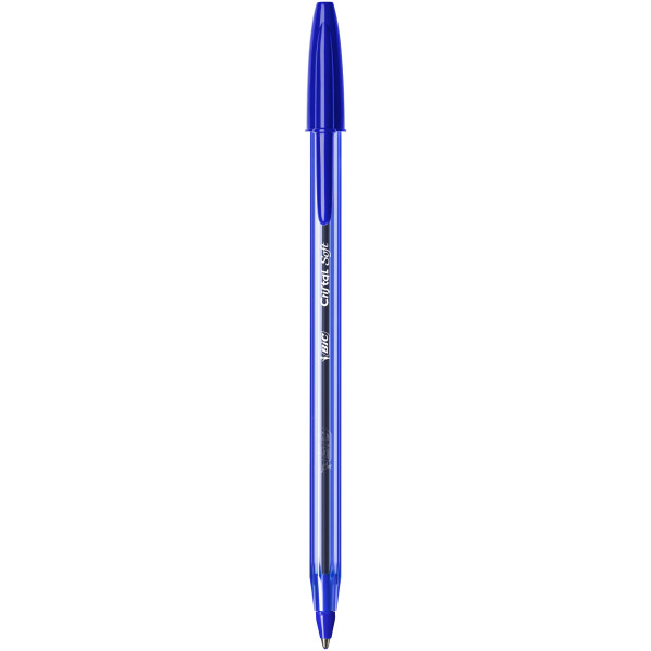 BIC Cristal Soft Stylos-Bille Pointe Moyenne (1,2 mm), écriture 35% plus douce - Bleu, Boîte de 50