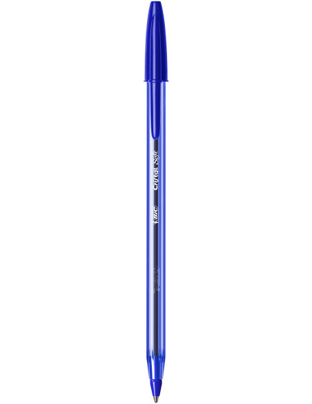 BIC Cristal Soft Stylos-Bille Pointe Moyenne (1,2 mm), écriture 35% plus douce - Bleu, Boîte de 50