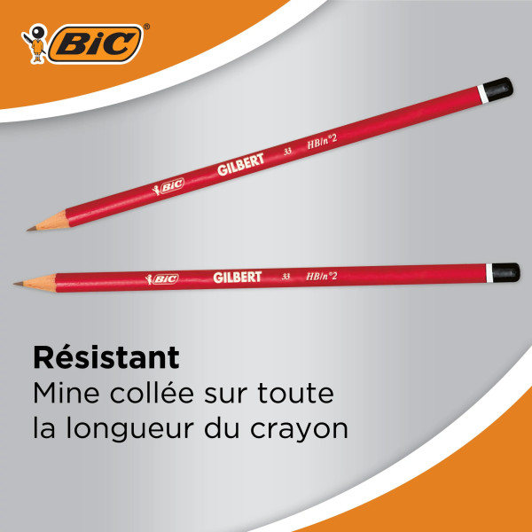 BIC Gilbert Crayons à Papier - HB, Boîte de 12