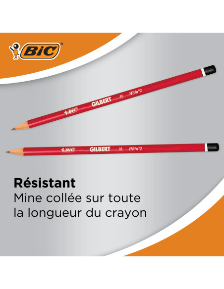 BIC Gilbert Crayons à Papier - HB, Boîte de 12