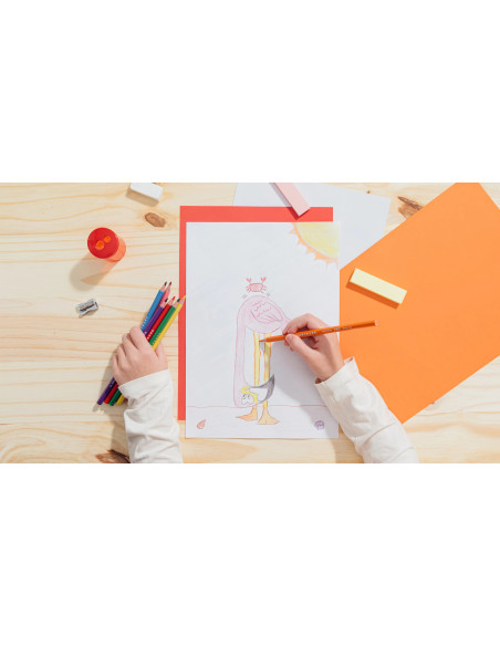 BIC Kids Evolution Crayons de Couleur - Couleurs assorties, Pack de 12