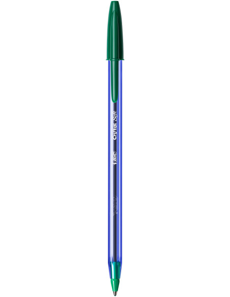 BIC Cristal Soft Stylos-Bille Pointe Large - Vert, Boîte de 50