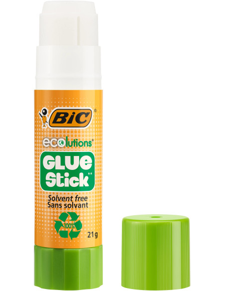 BIC ECOlutions Bâtons de Colle Blanche - 21 g, Boîte de 20