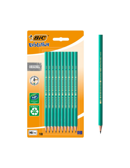 BIC Evolution Original Crayons à Papier - HB, Blister de 10