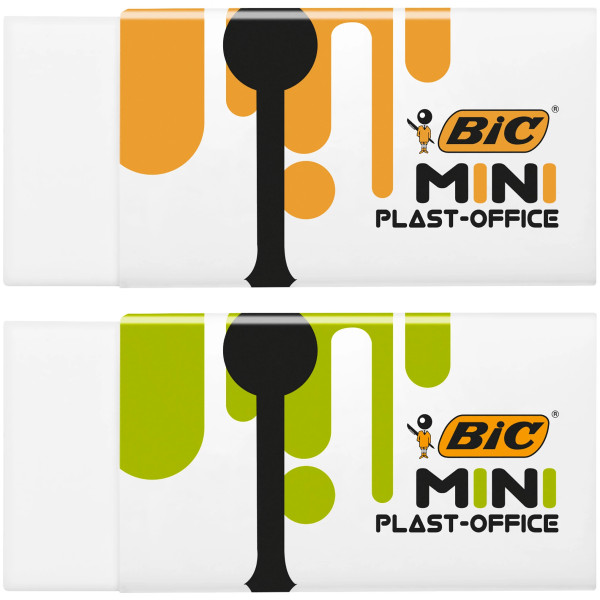 BIC Mini Plast-Office Gommes Blanches - Couleurs... 2
