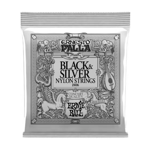 Ernie Ball - 2406 Black & Silver Nylon Strings 28-42